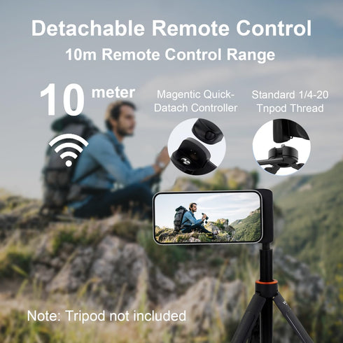 Keledz 16 15 14 13 12 Magnetic Phone Camera Grip with Selfie Fill Light, Smartphone Shooting Holder Selfie Handle Snap