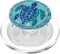 PopSockets PopGrip for MagSafe - Teal Blue Purple Turtle and Geometric design On Light Blue