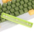 107 Keys Keycaps, Three Color Translucent Characters Arc Layout Mechanical Keyboard Ergonomic Keycaps (Dark Green)