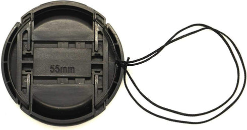 D3500 Lens Cap (55mm) Compatible for Nikon D3500 D7500 w/AF-P 18-55mm Lens, Compatible for Sony FE 28-70mm Lens (2 Pack)