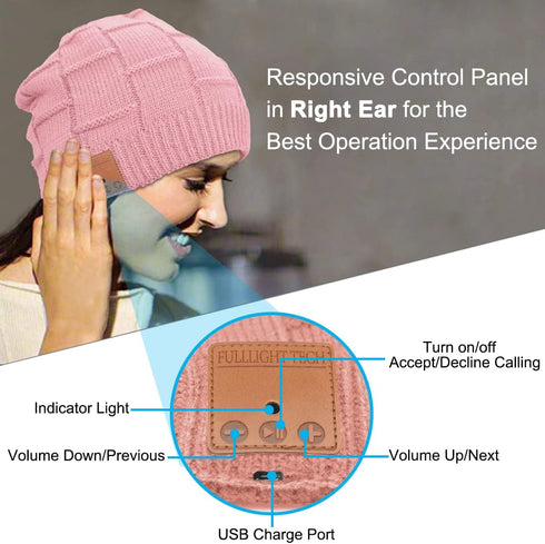 Bluetooth Beanie Hat Headphones, Unique Tech Gifts, Stocking Stuffer