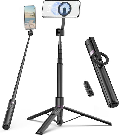 umaakyat 68" Magnetic Selfie Stick Tripod for iPhone,Portable Cell Phone Tripod Stand for
