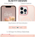 BENTOBEN iPhone 13 Pro Max Case, Pink Translucent Matte, Slim Shockproof, MagSafe Compatible, 6.7" Protective Cover.
