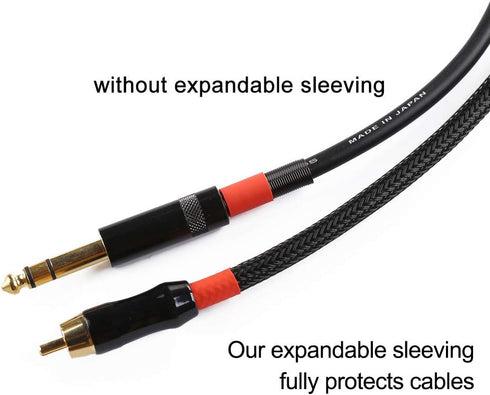 25ft 1.5 inch PET Expandable Braided Sleeving, Black, by Alex Tech