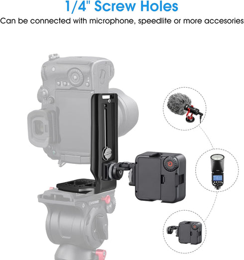 DSLR Camera L Bracket, Vertical Horizontal Switching Tripod Quick Release Plate for Canon, Nikon, Sony, DJI Osmo, Zhiyun