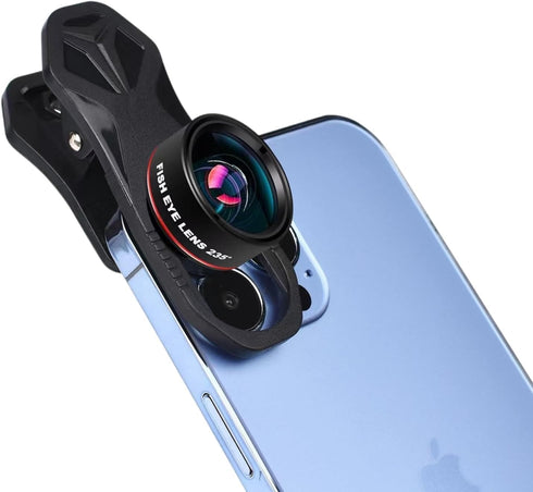 Fisheye 235° Fish Eye Lens | Universal HD Phone Fisheye Lens for iPhone and Android Smartphones