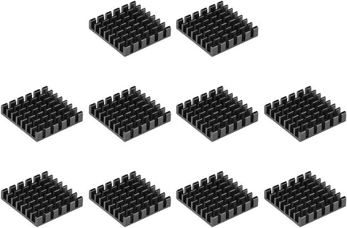 uxcell Electronic Radiators Heatsink for MOS GPU IC Chip, Black, 25 x 25 x 5 mm, 10pcs