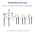 Apple MFi Certified 3.4ft 3-in-1 Charging Cord Adapter for iPhone 15/14, iPad, Samsung Galaxy, Huawei, and more.