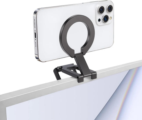 FANAUE Continuity Camera Mount for Desktop Monitor, Magnetic iPhone Webcam Stand, Adjustable Phone