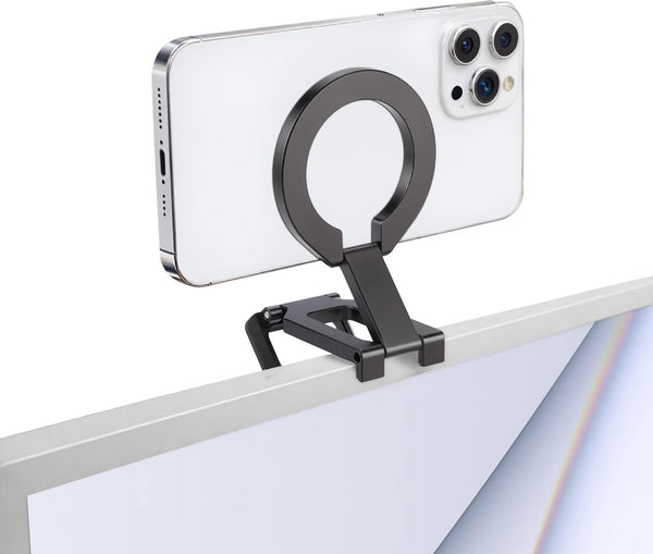 FANAUE Continuity Camera Mount for Desktop Monitor, Magnetic iPhone Webcam Stand, Adjustable Phone