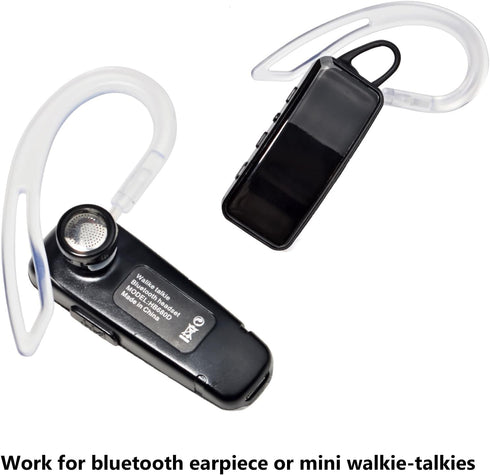 Universal Silicone Ear Hooks, Flexible Ear Piece Clamp, Replacement Ear Loop Clips for Bluetooth Headset Mini (Pack of