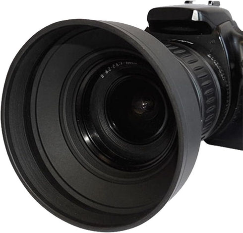 3 Piece Filter Kit (UV-CPL-FLD) + Lens Hood + Cap for Canon, Nikon, Sony, Olympus, Panasonic, Fuji, Sigma (49MM)