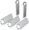 ABLAZE 8GB Flash Drive 5 Pack - Metal USB 2.0 Thumb Drives with Keychains, Sliver Pendrive
