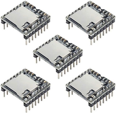 Aideepen 5PCS DFPlayer Mini Mp3 Player Board Module Voice Decode Board Support TF