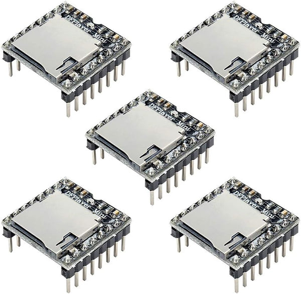 Aideepen 5PCS DFPlayer Mini Mp3 Player Board Module Voice Decode Board Support TF