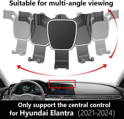 LUNQIN 2021 2022 2023 2024 2025 2026 Car Phone Holder for Hyundai Elantra Sedan Hybrid Auto Accessories Navigation