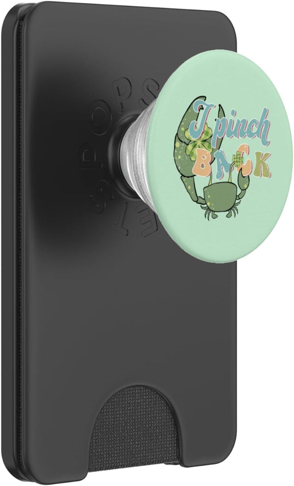 Quill & Ember Studio Irish Punch Back Shamrock Crab Lucky St Patricks Art PopSockets PopWallet for
