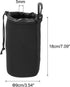 PATIKIL Camera Lens Bag, 2 Pcs 3.5" IDx7.1 H Drawstring Lens Pouch with Thick Protective Neoprene, Lens Case for DSLR Camera Lens, Water Coffee Cups Black