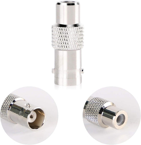 BNC Female to RCA Female Coupler Adapter Connector for CCTV Security Systems, Pack of 10