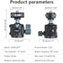 LEAPLIEXT 360 1/4-inch 2.5kg/5.5 lbs Tripod Metal Ball Head, Panoramic Rotating Base Adapter, with Screw and Cold Shoe