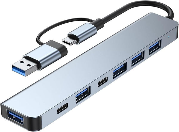 SkyeySnail USB Hub 8 in 1, USB A/C to USB 3.0 USB 2.0,