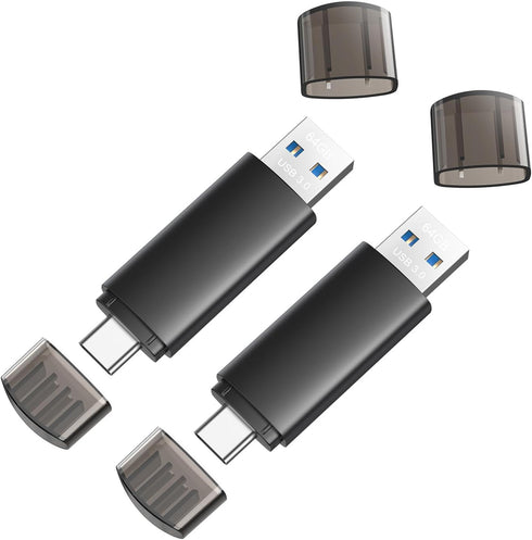 JOIOT 64GB USB C Flash Drive Dual USB 3.0 Flash Drive Type C