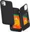 GOOSPERY Magnetic Door Bumper for iPhone 11, Protective Dual Layer Wallet Case with Card Holder - Black