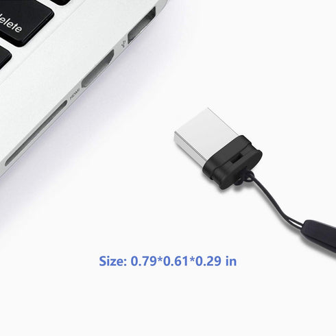 K&ZZ 32GB 2 Pack 32 2.0 Ultra Fit USB Flash Drives Small Thumb Drive with Lanyard Low Profile USB Drive Mini Flash