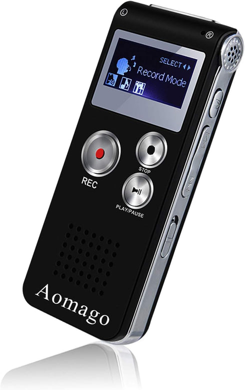 Aomago 64GB Digital Voice Recorder Voice Activated Recorder for Lectures, Meetings, Interviews Audio