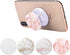 Multi-Function Cell Phone Stand, Rose Gold Pink White Marble Expanding Grip for Smartphones and Tablets (4 Pack)