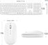 OMOTON Bluetooth Keyboard and Mouse Combo for Mac, Wireless Multi-Device Keyboard with Numeric Keypad (White)