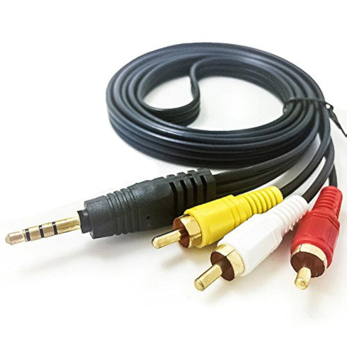 MaxLLTo 3.5mm to 3 RCA AV TV Cable, Audio Video Cord Lead for