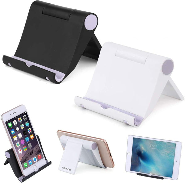 COOLOO Multi-Angle Cell Phone Stand ?2 Pack? Universal Holder for Smartphones and Tablets (6-11"), e-Reader, Compatible