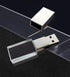 HOPAS New Crystal Transparent Rectangle Genuine USB Flash Drive Wedding Gift Pen Drive,Silver