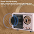Retro Bluetooth Speaker, Wireless Mini Speaker with Crystal Clear Stereo Sound and Rich Bass (Beige)