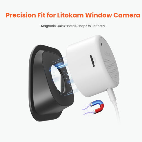 Window Mount for Litokam Window Camera Only, Adjustable Angle Tilt(Up/Down/Left/Right), No Screws, No Reflections