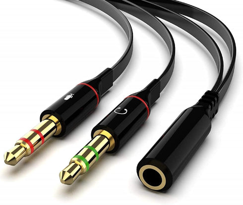Maeline 3.5mm Headphone Splitter Adapter, 10 Pack, Dual Male Microphone Audio Stereo Jack for Gaming Speaker