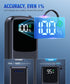UYAYOHU Portable Charger 15000mAh, Fast Charging Battery Pack with Built-in AC Wall Plug and 2 Output Cables, LED