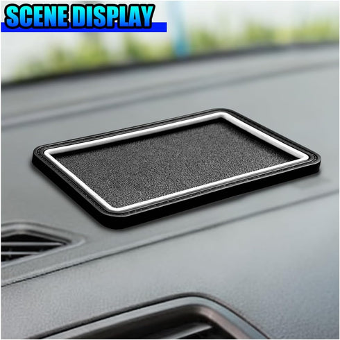 Deaelf 7.8'' 4.6'' Car Dashboard Anti Slip Mat, PVC Sticky Adhesive Pad, Multifunctional Vehicle Dash Strong Gripping