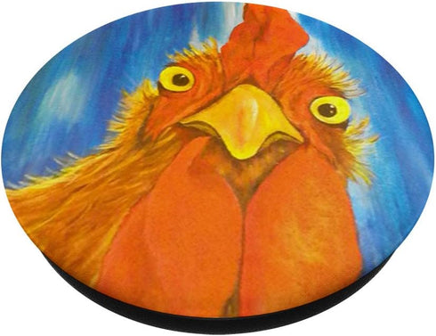 Cute Funny Chicken Lady Design Gift For Moms of Flocks PopSockets PopGrip: Swappable Grip for Phones & Tablets
