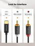 CableCreation USB C to RCA Audio Cable 10FT, Type-C to 2 Male Y RCA Splitter for iPhone 15, Home Theater
