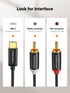 CableCreation USB C to RCA Audio Cable 3.3FT, Type-C to 2 Male Y RCA Splitter for iPhone 15 Series, Home Theater,
