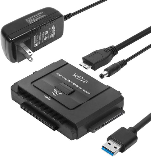 WEme USB 3.0 to SATA/IDE Adapter - Universal 2.5/3.5 Hard Drive Converter for HDD/SSD & IDE HDD Support