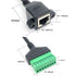 Teansic 4PCS 1ft RJ45 8 Connector,RJ45 8P8C Cat6 Cat5 Female Plug to Pin Screw Terminal Screw Terminal for Ethernet