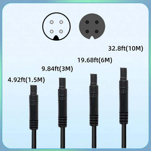 Epronic 4 19.68Ft 4PIN (4-pin 19.68ft), AHD1080P 720P Pin Dash Cam Rear View Backup Camera Male to Female Cable Reverse