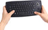 Multimedia Wireless Mini Keyboard with Trackball Mouse, 2.4Ghz, Scroll Wheel for PC, Mac, Android TV Box, Black