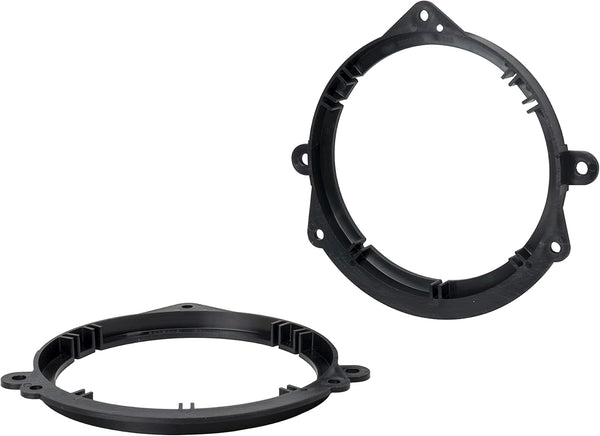 Scosche 2005-Up Kia Spectra 5.25” or 6.5” Speaker Adapter for Front Doors (1 Pair) SAKA656, Black