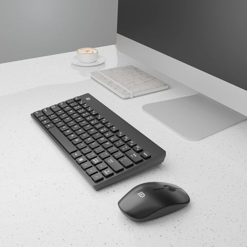 Small Wireless Keyboard and Mouse, Portable Keyboard and Mouse for laptop/PC