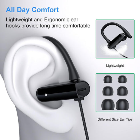 USB C Headphones with Microphone, Wired Type C Over Ear Earbuds for iPhone 15 Pro, Volume Control Sport in Ear