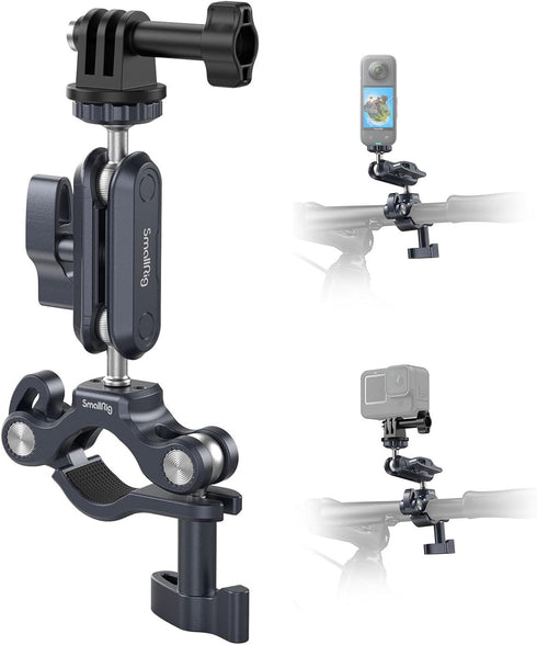 SMALLRIG Bike Motorcycle Handlebar Mount for Gopro, CNC All-Metal 22-32mm Pole and Roll Bar Mount for Action Cameras